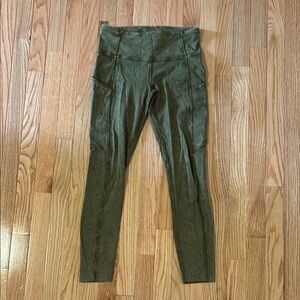 Lululemon Olive Green Leggings with pockets